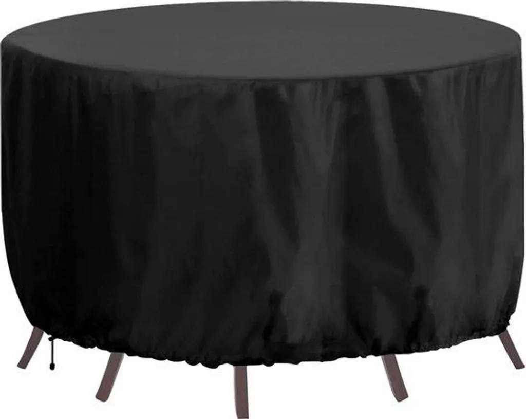 Protection table ronde extérieure 300cm imperméable pour terrasse
