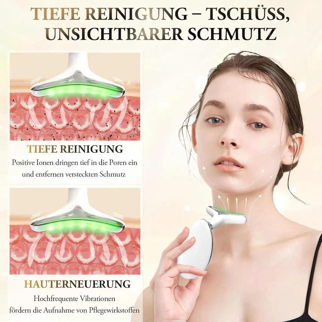Masseur Visage V-Shape 3 Modes - Lifting & Fermeté EMS 45°C - 7