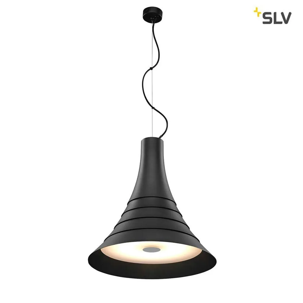 SLV Bato 45 LED Lampe suspendue Noir 1000435 Luminaire Design Intérieur