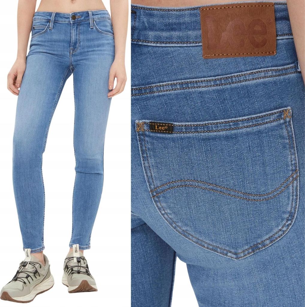 Lee Scarlett Skinny Jeans Majestic Wave Stretch Blue Denim Produktbild 