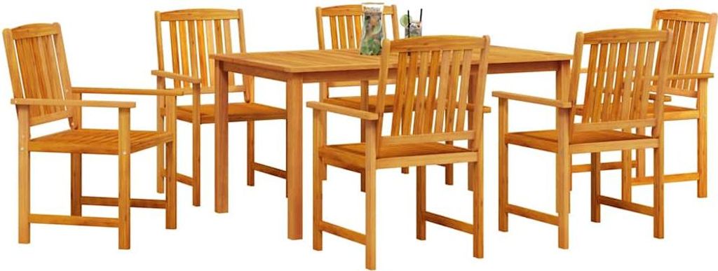 Garten Essgruppe 5 pcs Braun Massivholz Akazie