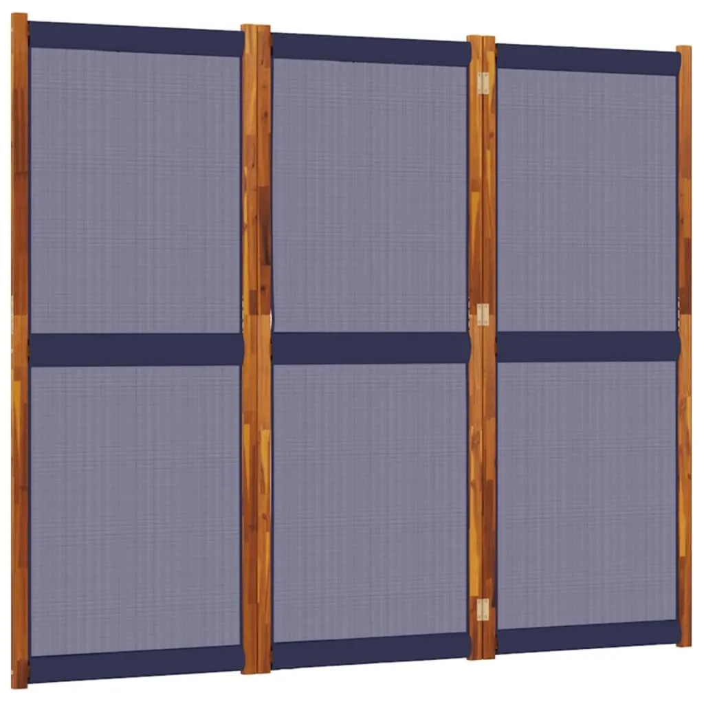 Paravent 3 volets bleu foncé 210x180 cm vidaXL pour intérieur
