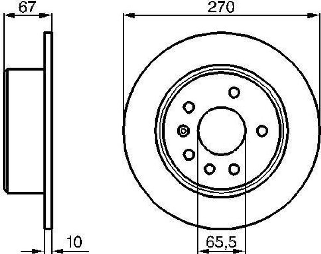 BOSCH 0 986 478 267 Bremsscheibe OE 569101 kompatibel mit Omega, Senator