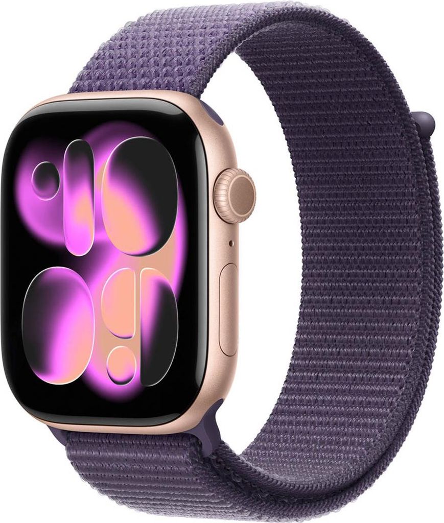 Apple MFF84ZM/A Intelligentes tragbares Accessoire Band Violett Nylon, Recyceltes Polyester, Elasthan