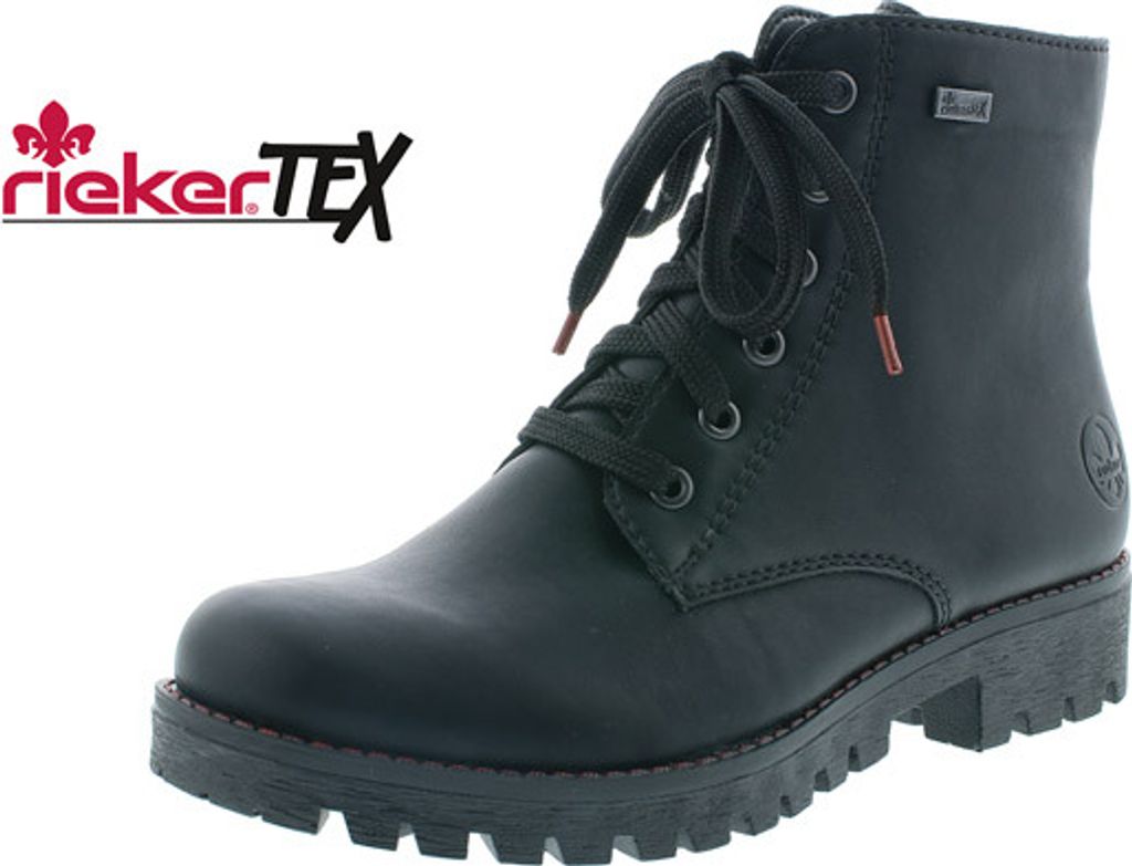 Rieker Schnürstiefel - Tiefschwarz Kunstleder Größe: 39 Produktbild 45