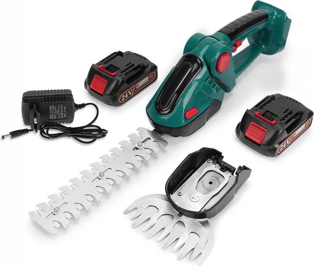 Taille-haie télescopique sans fil 24V et sculpte-haie avec 2 batteries