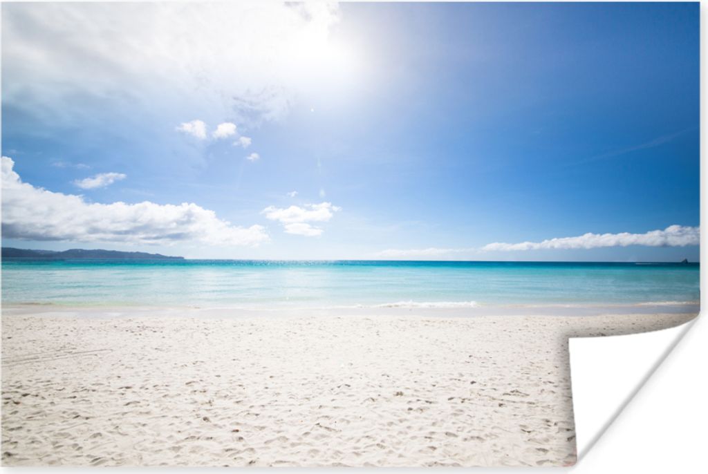 MuchoWow Poster Strand - Insel - Sonne 90x60 cm - Schlafzimmer
