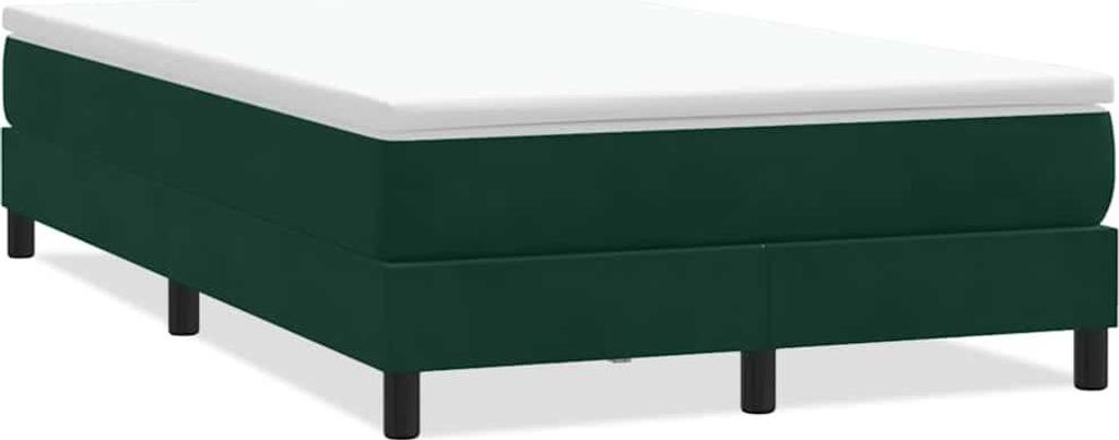vidaXL Boxspringbett ohne Matratze Dunkelgrün 120x210 cm Samt