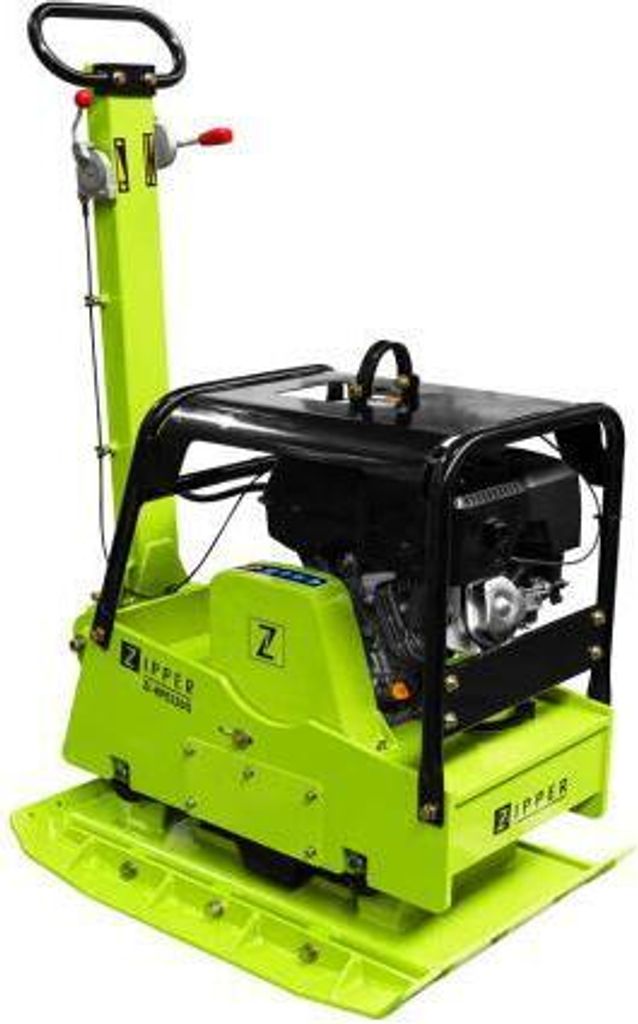 Rüttelplatte Zipper ZI-RPE330G inkl. Plattenerweiterung und Fahrwerk