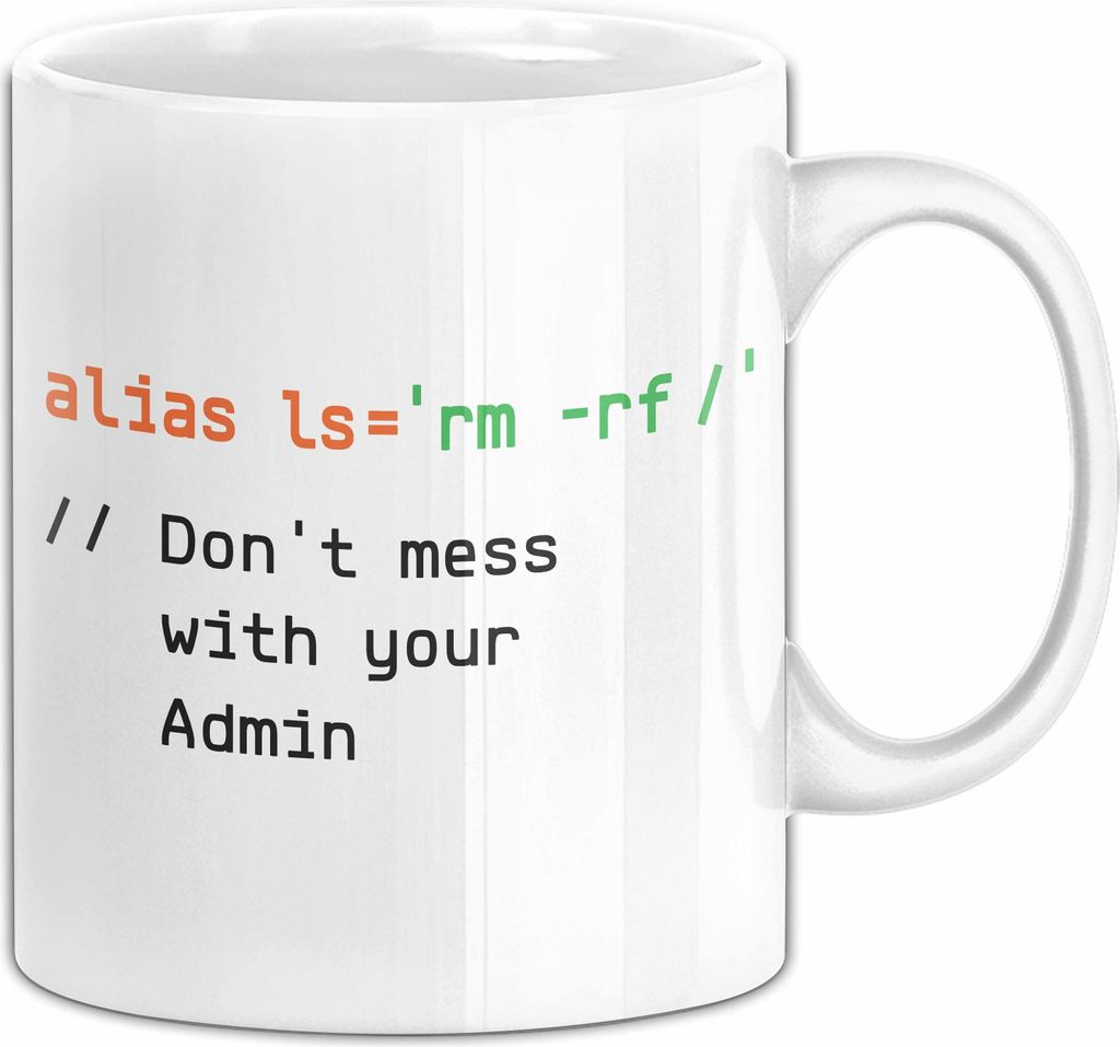 Programmierer Admin Tasse Programmer Informatiker Developer Nerd Lustiger Spruch Entwickler (Weiß)