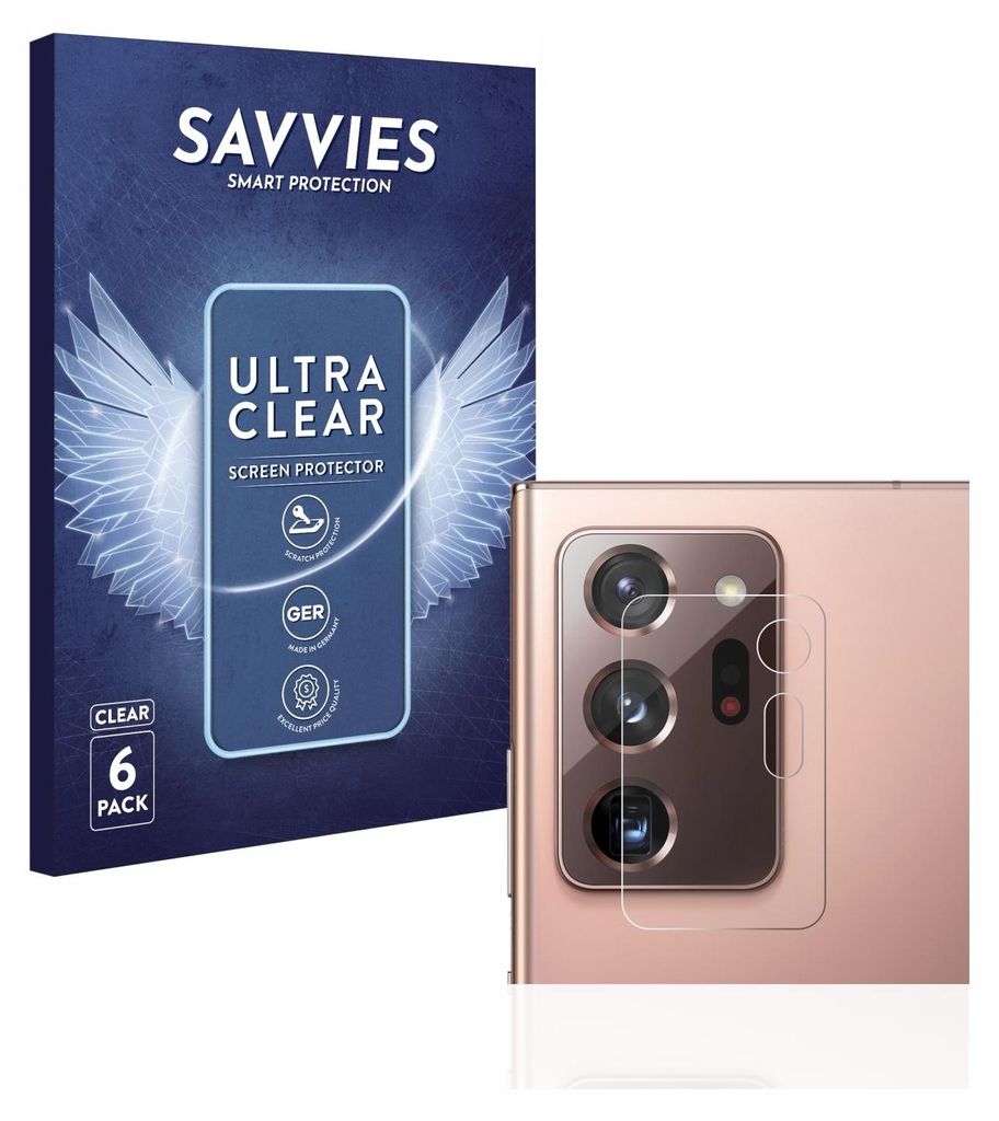 6x Für Samsung Galaxy Note 20 Ultra / 5G (Kamera) Schutzfolie Savvies Displayschutz Display Schutz Folie Klar Transparent