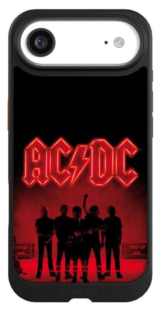 NIVOCASE Hülle für Apple iPhone Air Handyhülle NIVOcore Case Schwarz ACDC Band Offizielles Lizenzprodukt