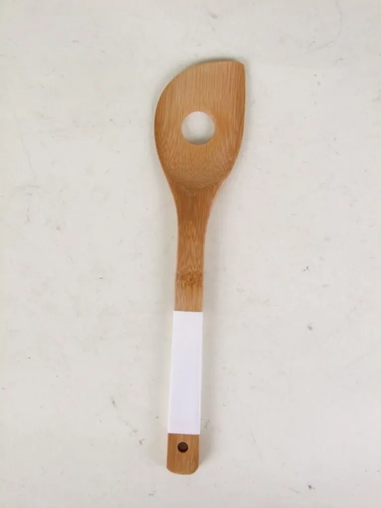 Set de 5 Ustensiles de Cuisine en Bambou Naturel 30cm pour Cuire et Rôtir