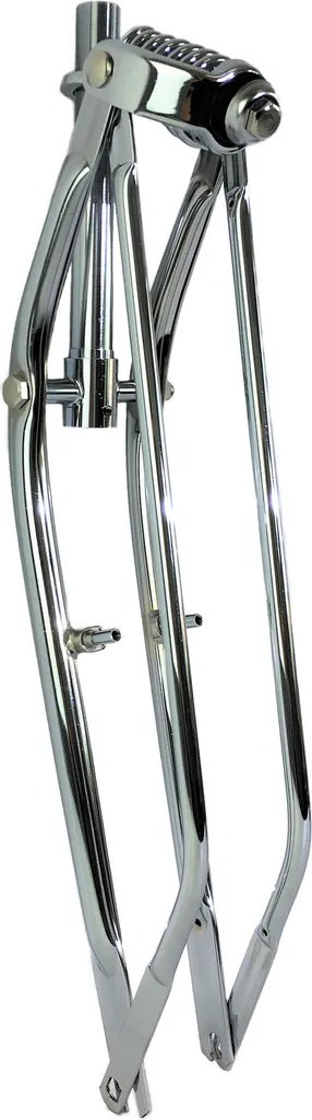 Fourche Springer 26 pouces Chromée avec fixation V-Brake Pivot 1 1/8