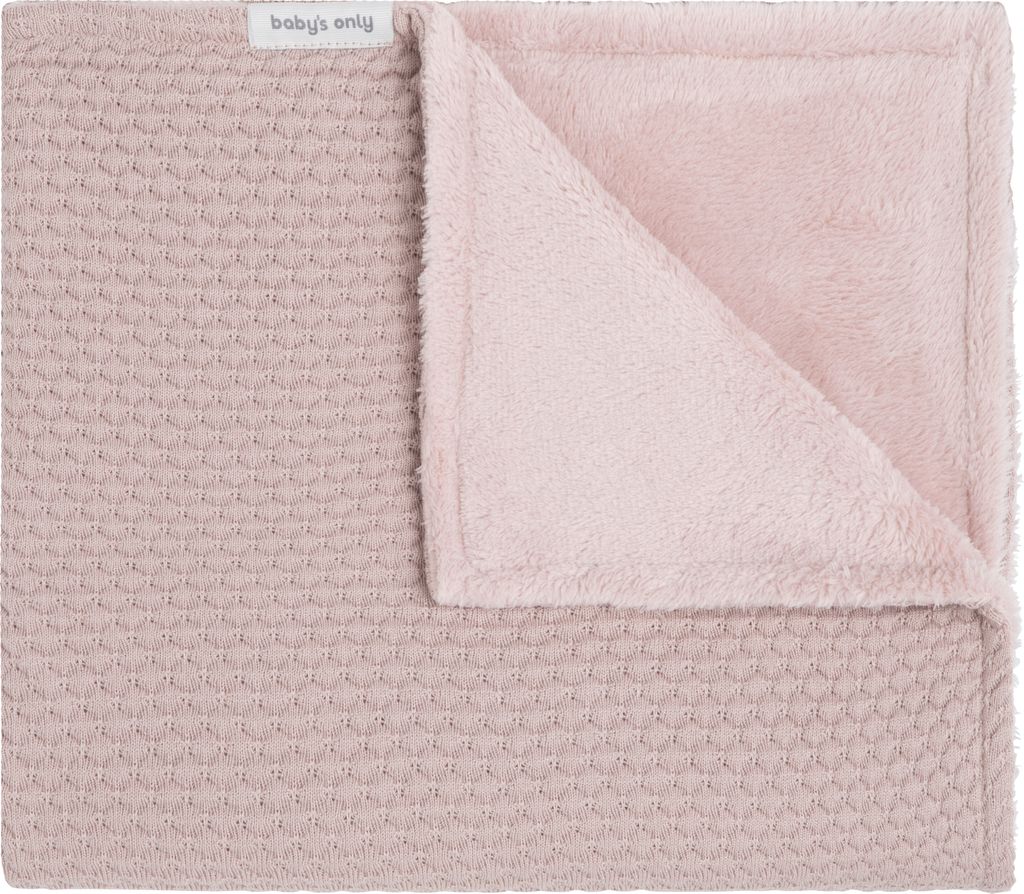 Baby's Only Gitterbettdecke teddyfutter Sky - Alt rosa - 100x135 cm