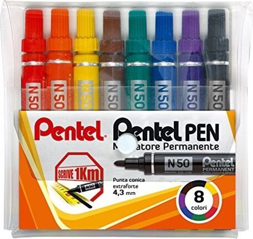 Pentel N50-8 Marker 8 Stück(e) Rundspitze Multi