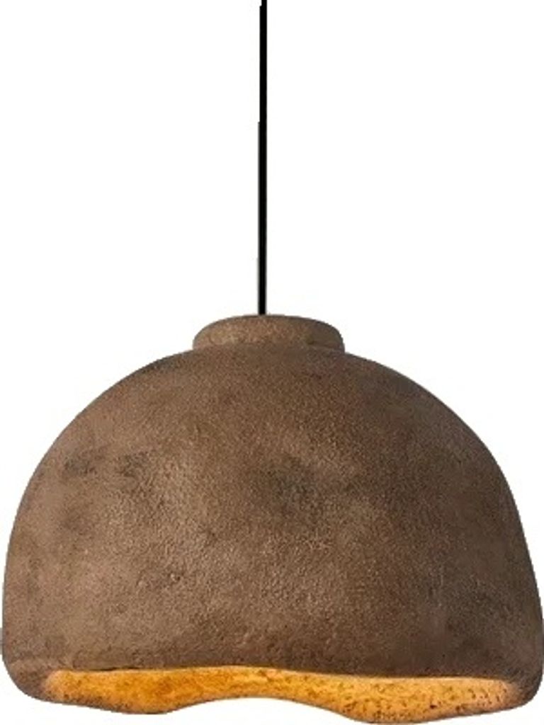 Pendelleuchte, verstellbare Länge, energieeffizientes Design, warmes Licht, Braun-D35cm