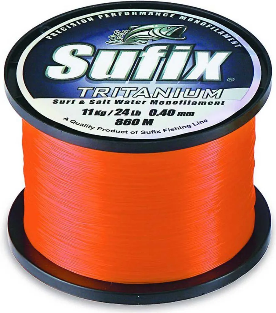 Sufix Tritanium 0.400mm Arancione Neon - Monofilo 860m Qualità Premium