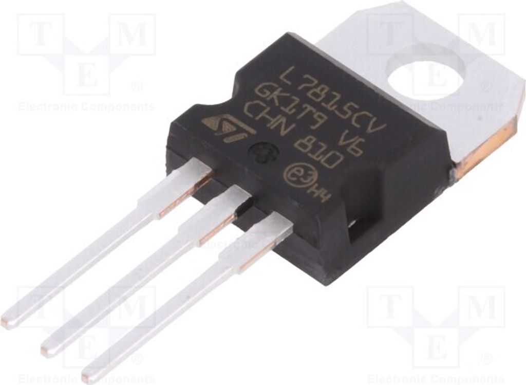 3x IC: Spannungsstabilisator 1,5A Linie,geregelt(nein) 15V THT L7815CV-DG Ungereg