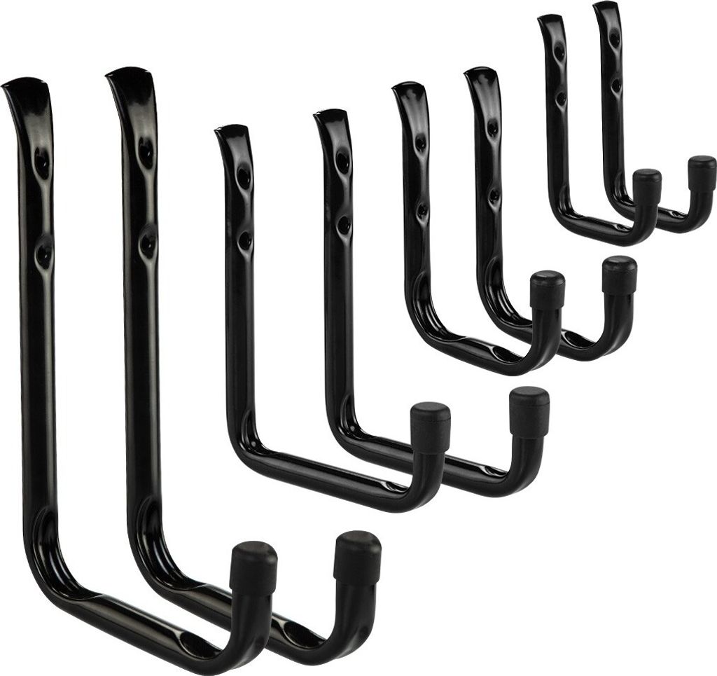 Aluminium Garagenhaken Set 8-teilig mit Zubehör