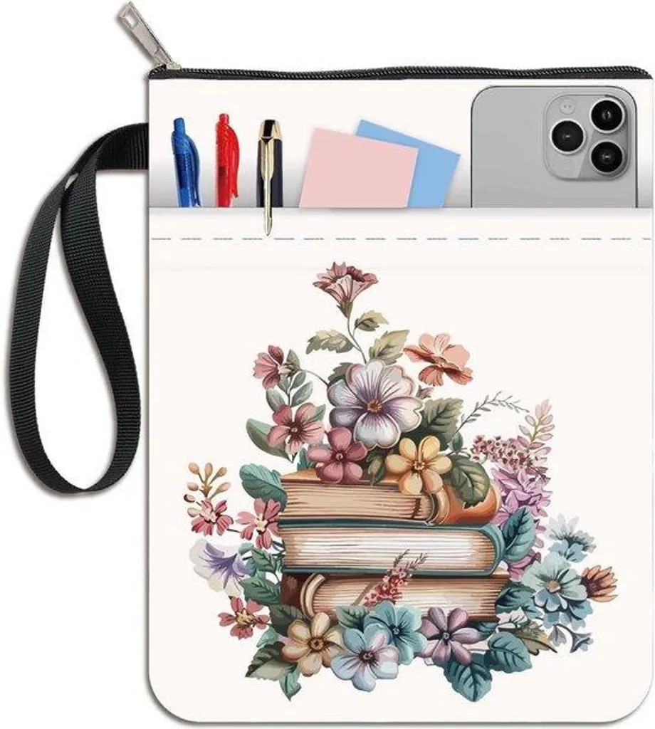 Pochette de livre fleurie rembourrée pour protéger vos romans favoris