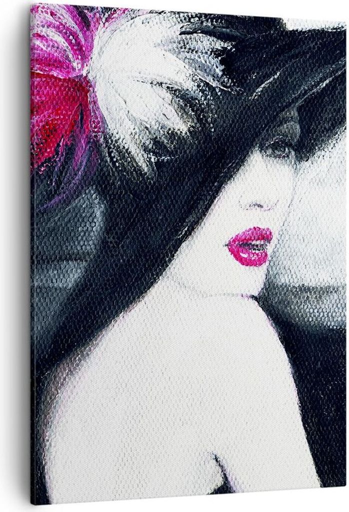 Bild auf Leinwand - Leinwandbild - Einteilig - Frau Modell - 50x70cm - Wand Bild - Wanddeko - Wandbilder - Leinwanddruck - Kunstdruck - Wanddekorat...