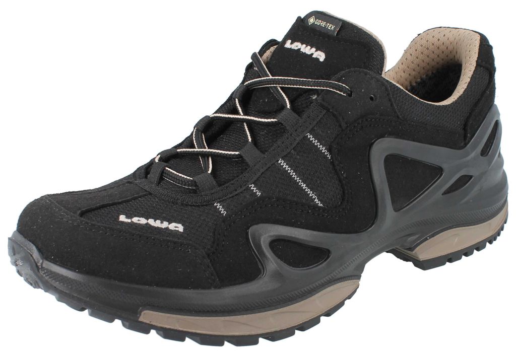 LOWA Gorgon GTX Damen Trekkingschuhe schwarz gold Textil - Produktbild 