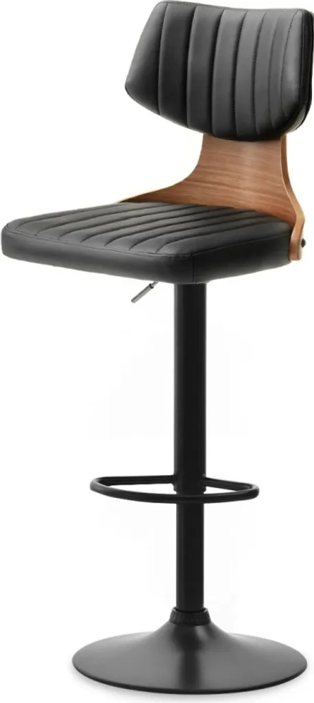 Chaise de bar ASTERIA ergonomique : confort et design noyer durable