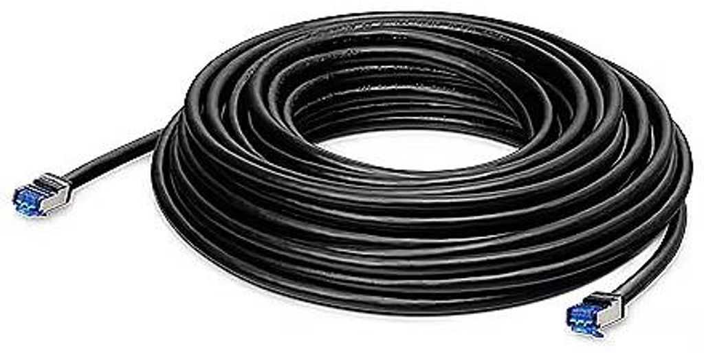 LANCOM - Netzwerkkabel - RJ-45 (M) zu RJ-45 (M) - 15 m - 6.5 mm - S/FTP - CAT 6a - im Freien - Schwarz