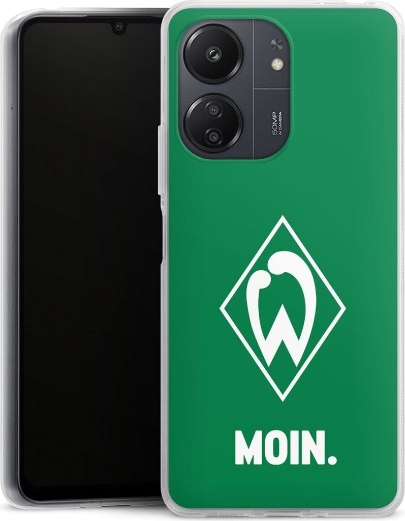 DeinDesign Handyhülle für Xiaomi Redmi 13C 4G Silikon Hülle Case Smartphone Schutzhülle Moin Offizielles Lizenzprodukt SV Werder Bremen