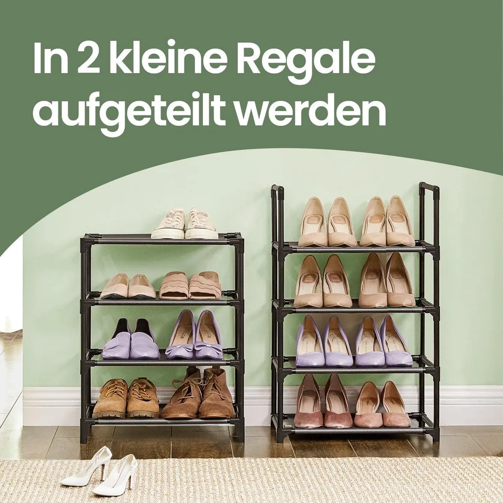 Étagère à chaussures 8 niveaux - Solution rangement stable et compacte - 3