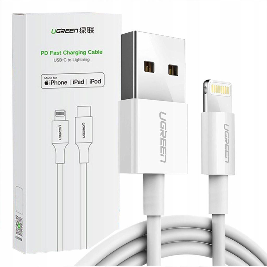 Ugreen cable USB 2.0 A lightning 2m, 5V/2.4A iPhone 7 / Zdjęcie produktu 