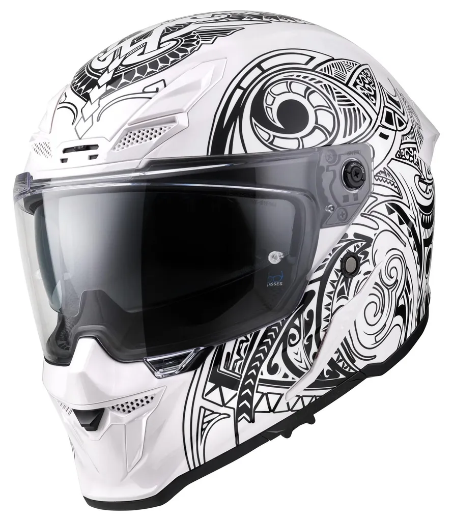 Casque Jet Moto Bogotto Blade Motif Maori Taille M pour Scooter City