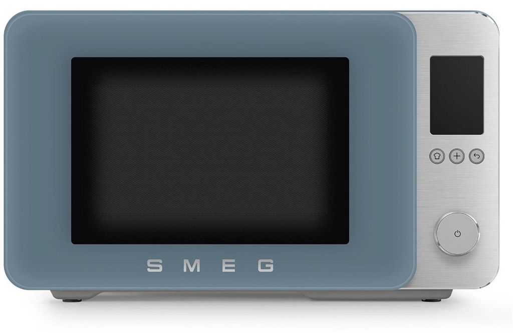 SMEG MOC02SBMEU Stand-Kombi-Mikrowelle storm blue 2100 Watt, 27 Liter Garraumvolumen