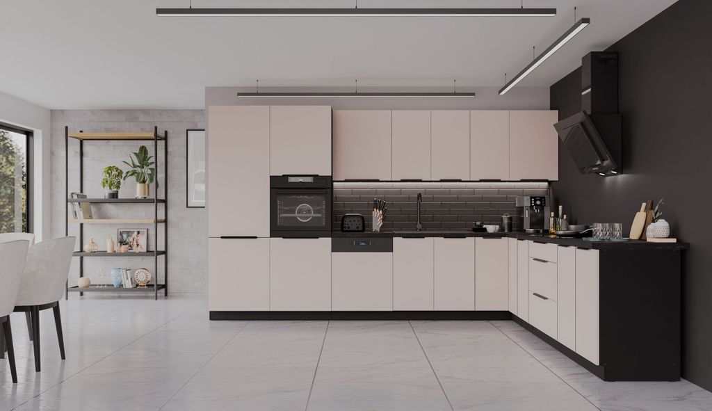 Winkelküche ARONA 350x290 cm Küchenzeile Eckküche Küche Produktbild 