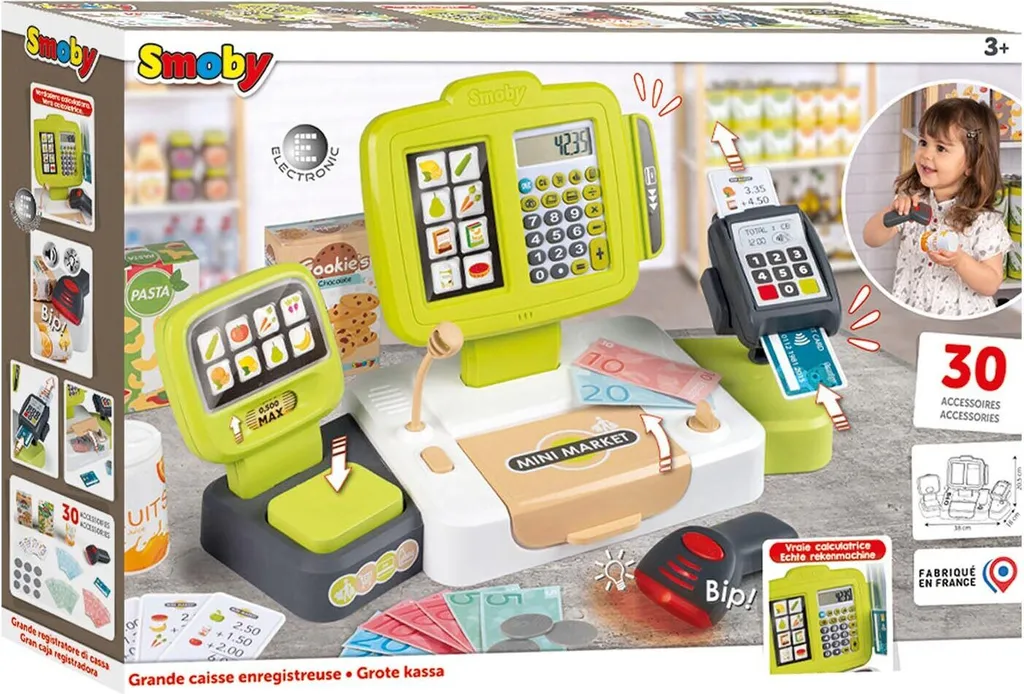 Caisse de Marchande SMOBY Électronique Sonore et Écran LCD - 10