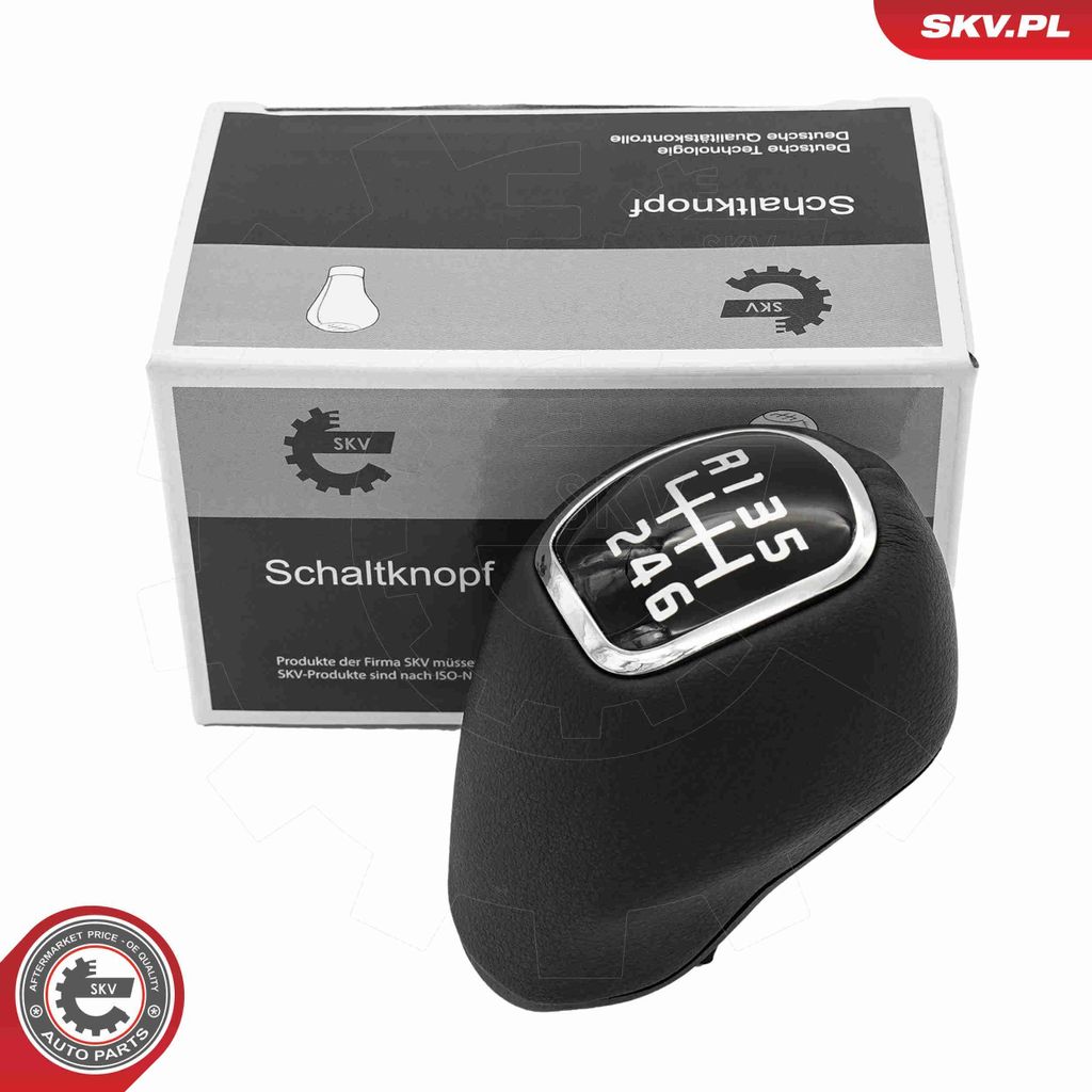ESEN SKV Schaltknauf 6-Gang Schalthebelknauf Schwarz Kunststoff für HYUNDAI i30 (FD) i30 CW (FD) ix20 (JC)