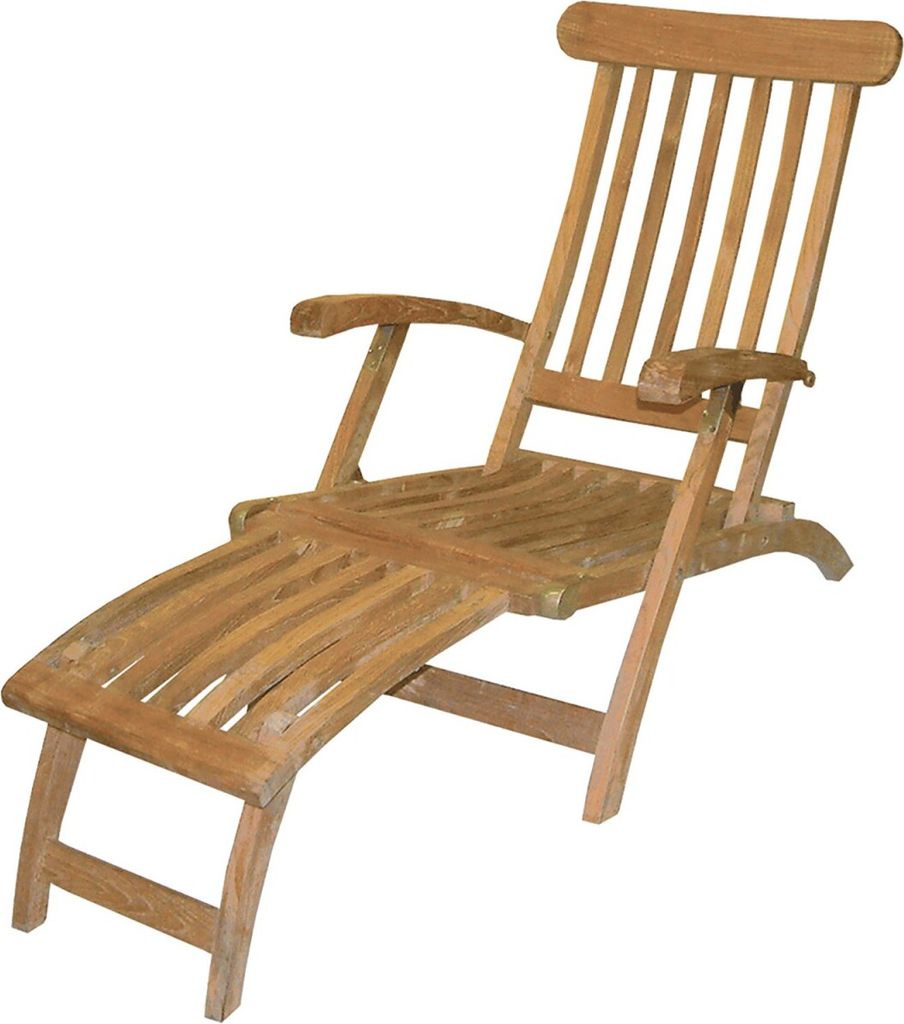 LEX Deck Chair aus Teakholz, mit Edelstahlschrauben, 60 x Produktbild 