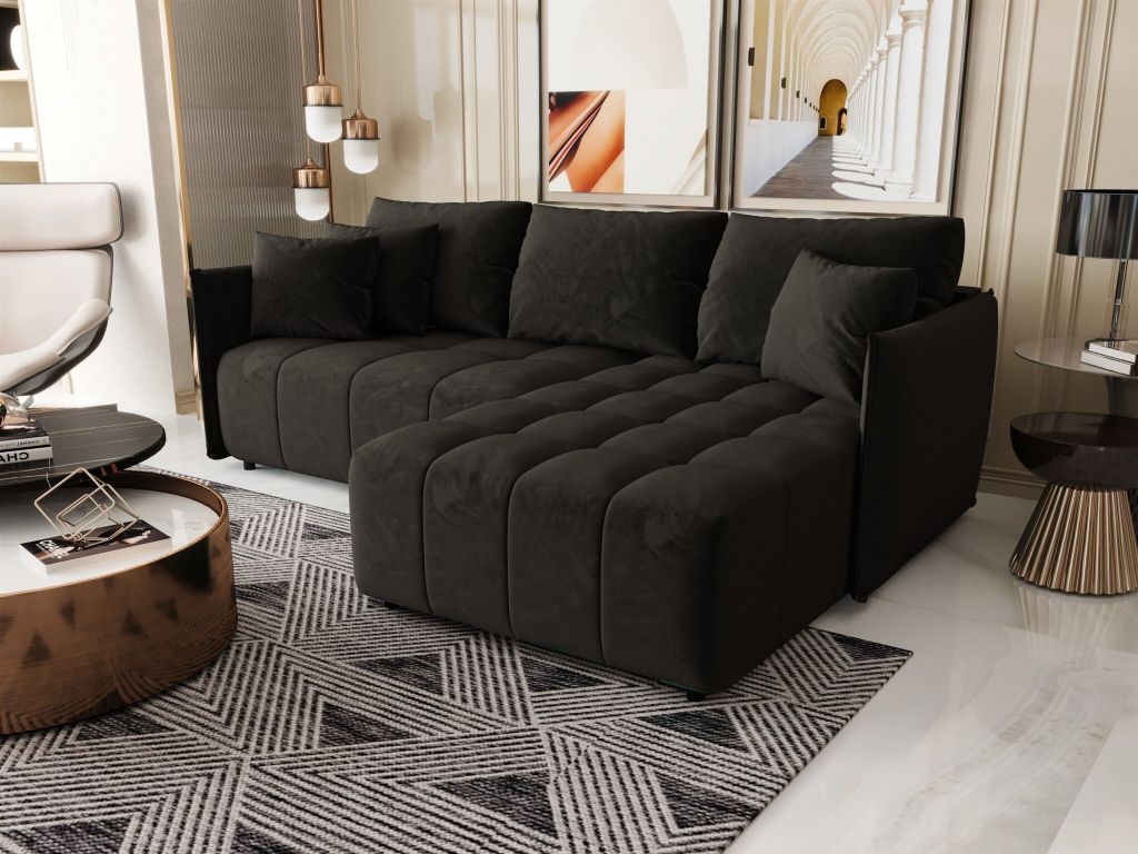 Ecksofa Schlafsofa TREVISO Stoff Monolith Dunkelgrau Produktbild 