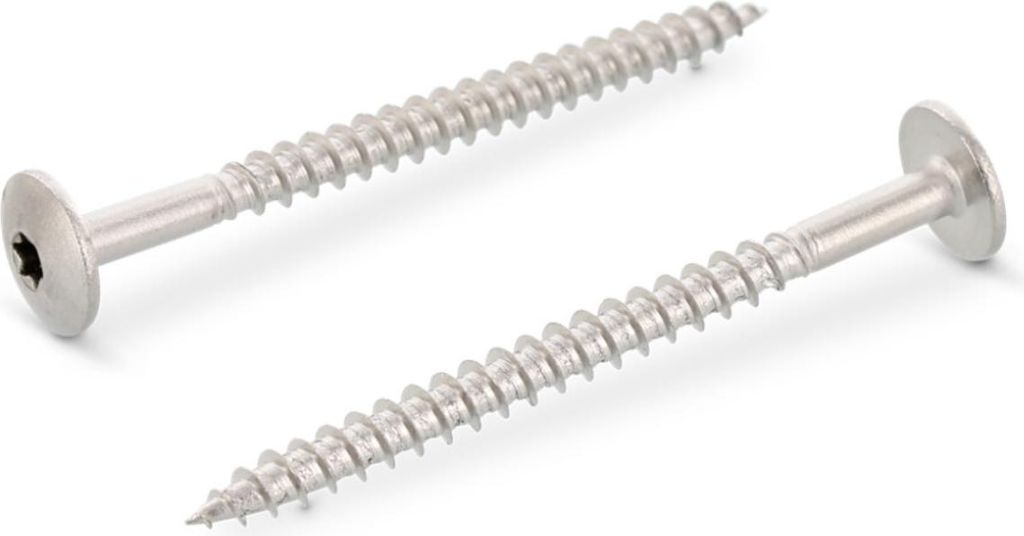 Trespo Fassadenschrauben 100 Stk. TORX Edelstahl A4 4,8 mm 60 mm blank