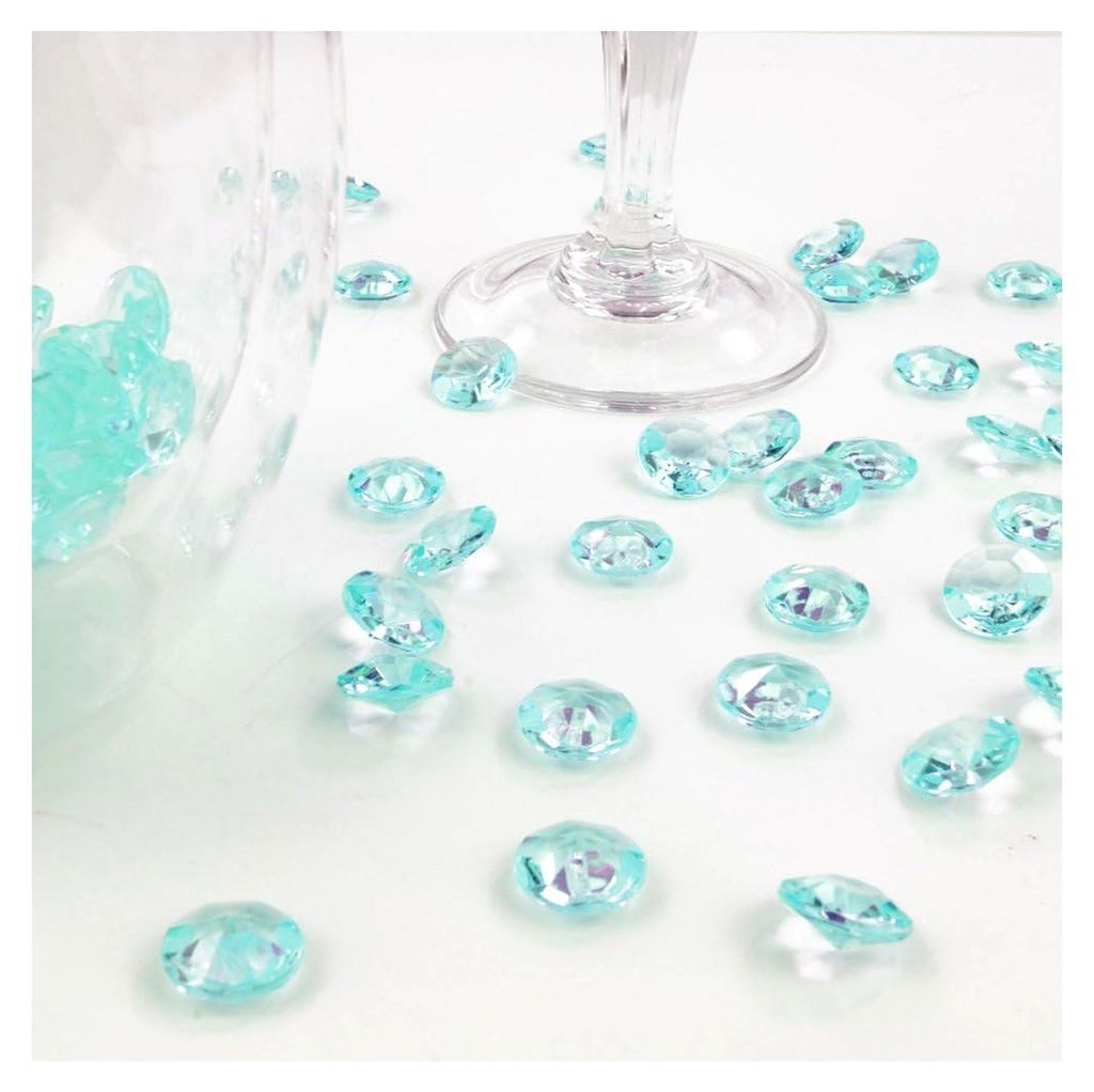 Deko-Diamanten 12 mm türkis 100 Stück