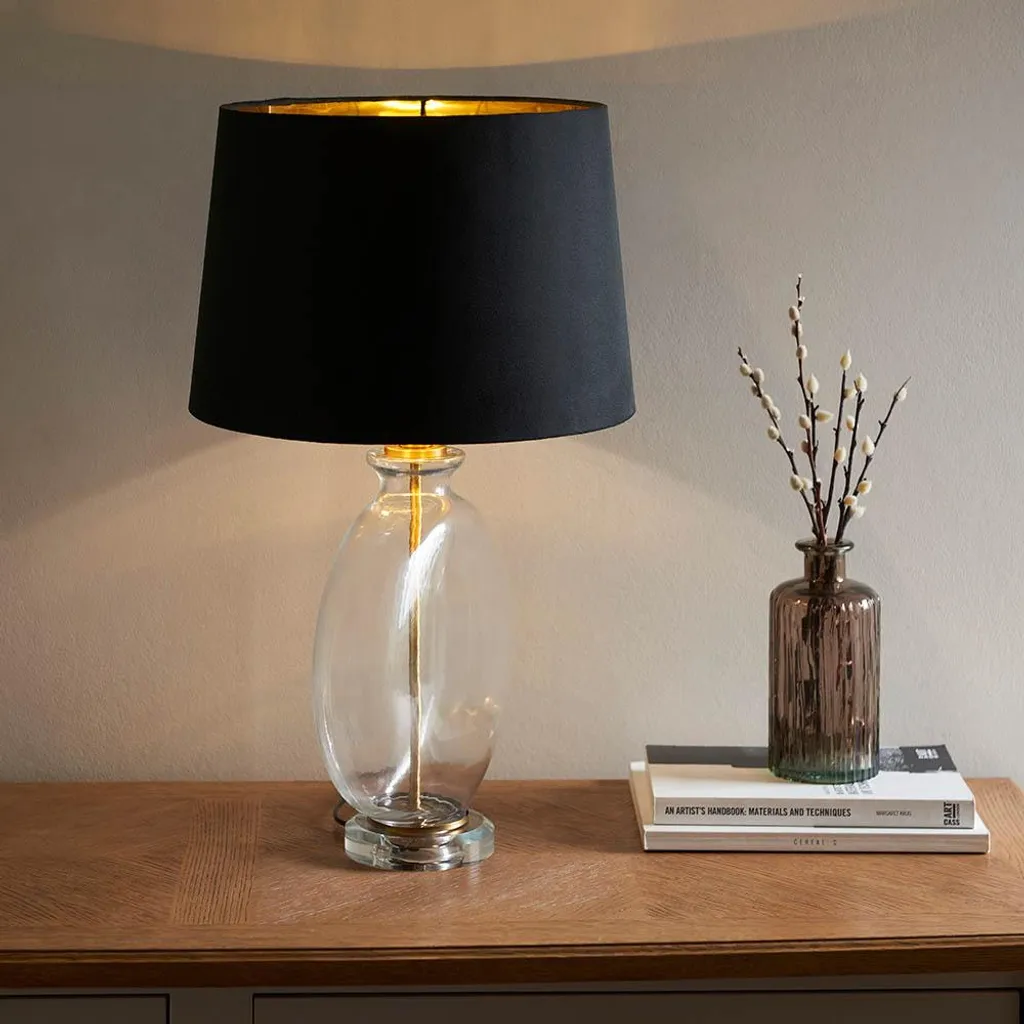 Lampe de table GIDEON Endon en verre transparent E27 60cm de hauteur - 3