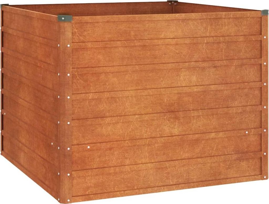 vidaXL Hochbeet Rostig 100x100x77 cm Cortenstahl