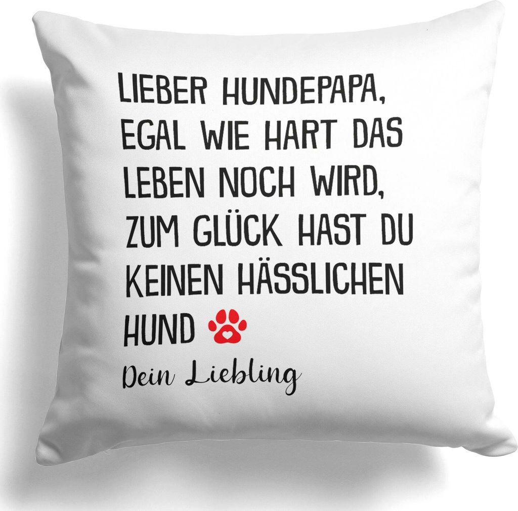 22Feels Hundepapa Geschenk Herrchen Hund Kissen Deko Männer Vatertag Geburtstag Weihnachten Hundeliebe Dekoration Couch Welpe Sofa Wohnaccessoire ...