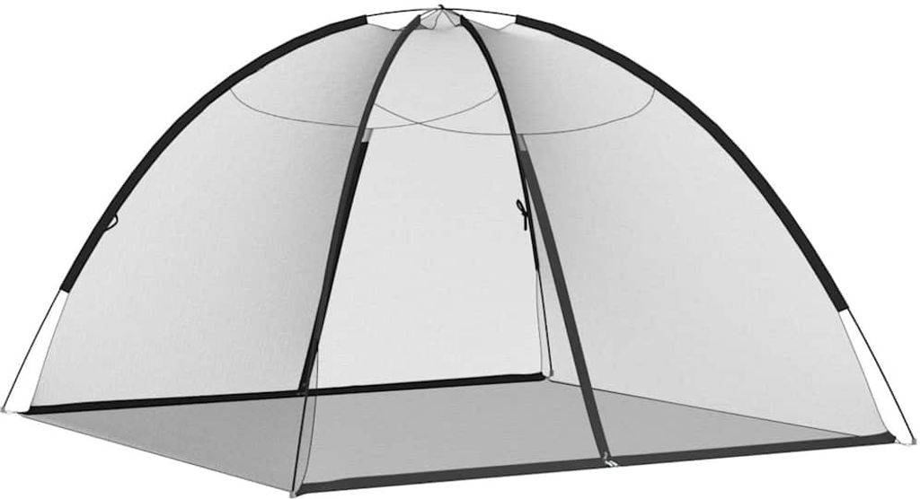 vidaXL Tenda a zanzariera Mongolia 220 Nero 200x200x135 cm Immagine del prodotto 