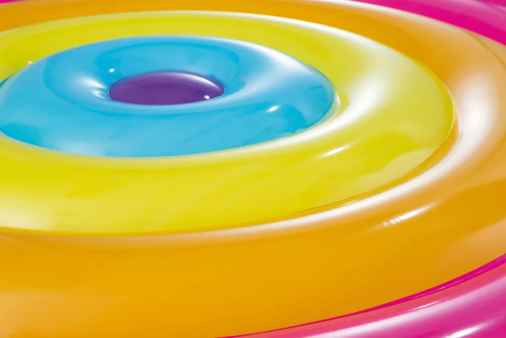 Île de Baignade Intex Rainbow Fiesta 201cm Idéale pour Détente Piscine
