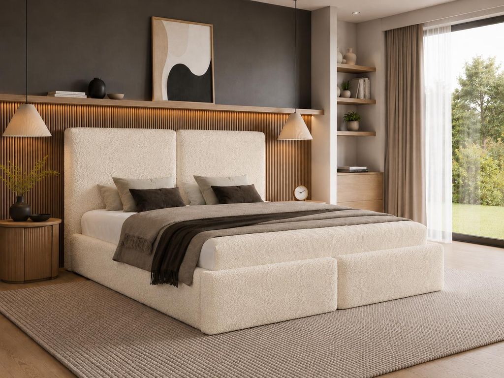 Emlar Polsterbett Estelle 200x200 cm - Designerbett mit Produktbild 