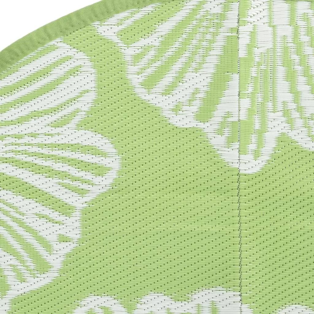 Tapis ARAKIL Vert Ø120 cm en PP : Traitement Anti-UV et Durable - 5