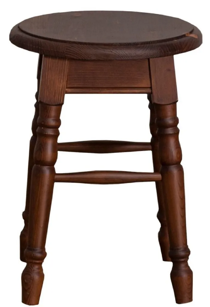 Tabouret d'Appoint Rustique pour Table Basse et Support de Fleur Brun - 2