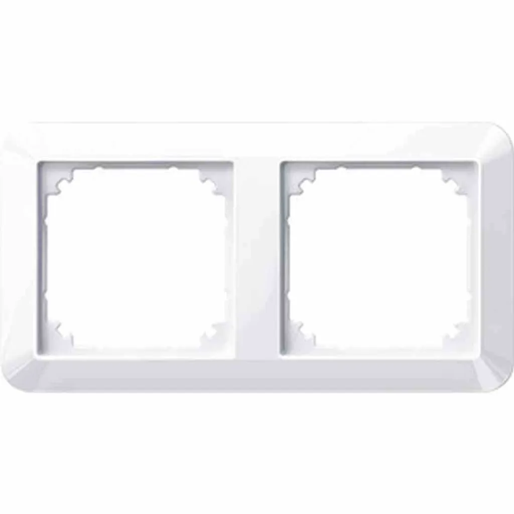 Merten 389225 Cadre M-Smart simple et double blanc actif brillant
